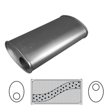 8" x 4" Oval, 16" Long, 2" Offset/Offset, Megaflow (No Spigots) - Brixton 4x4 - Buy Online Now!